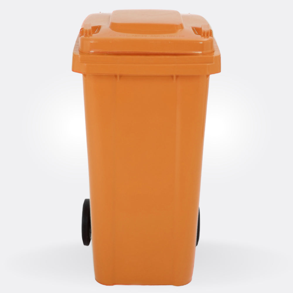 Wheelie Bin Orange 240 Litre Upwood Cleaning & Hygiene