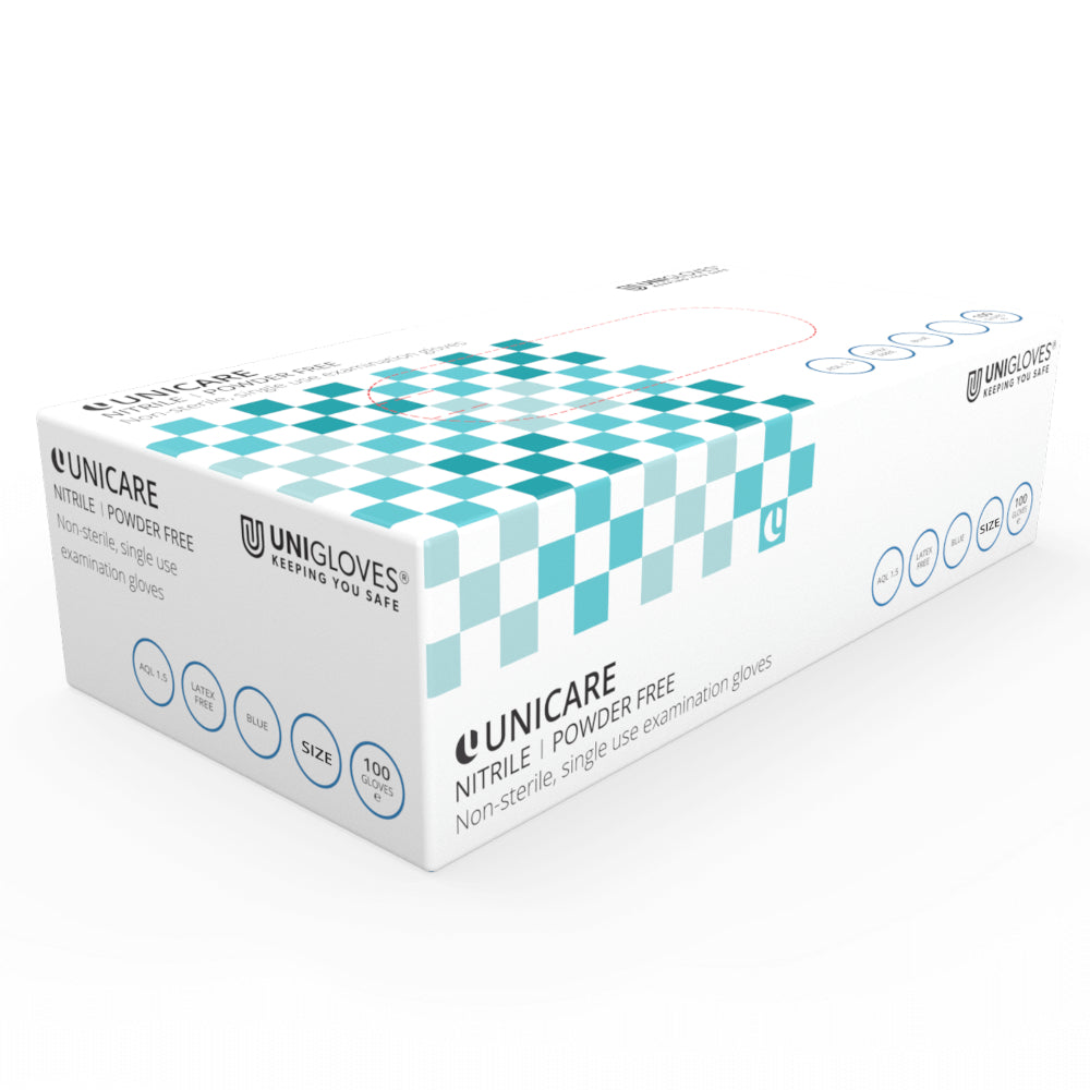 Disposable Blue Nitrile Gloves - Powder-Free, Latex-Free, Food Safe & Multipurpose