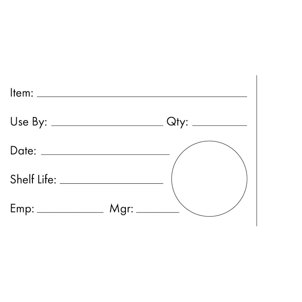 Food Label - 100x50mm - Roll of 100