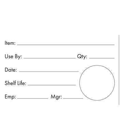 Food Label - 100x50mm - Roll of 100