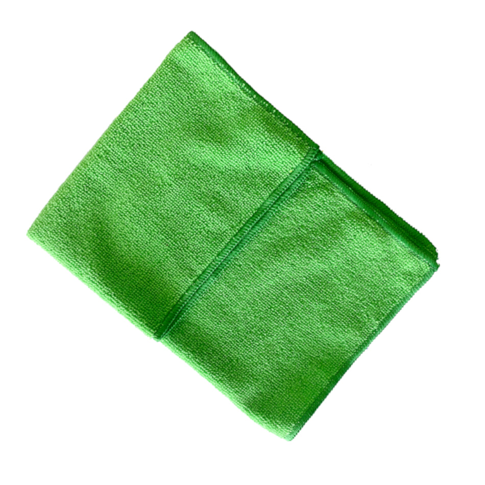Microfibre Cloth Green - 390mm x 390mm - Pack of 10