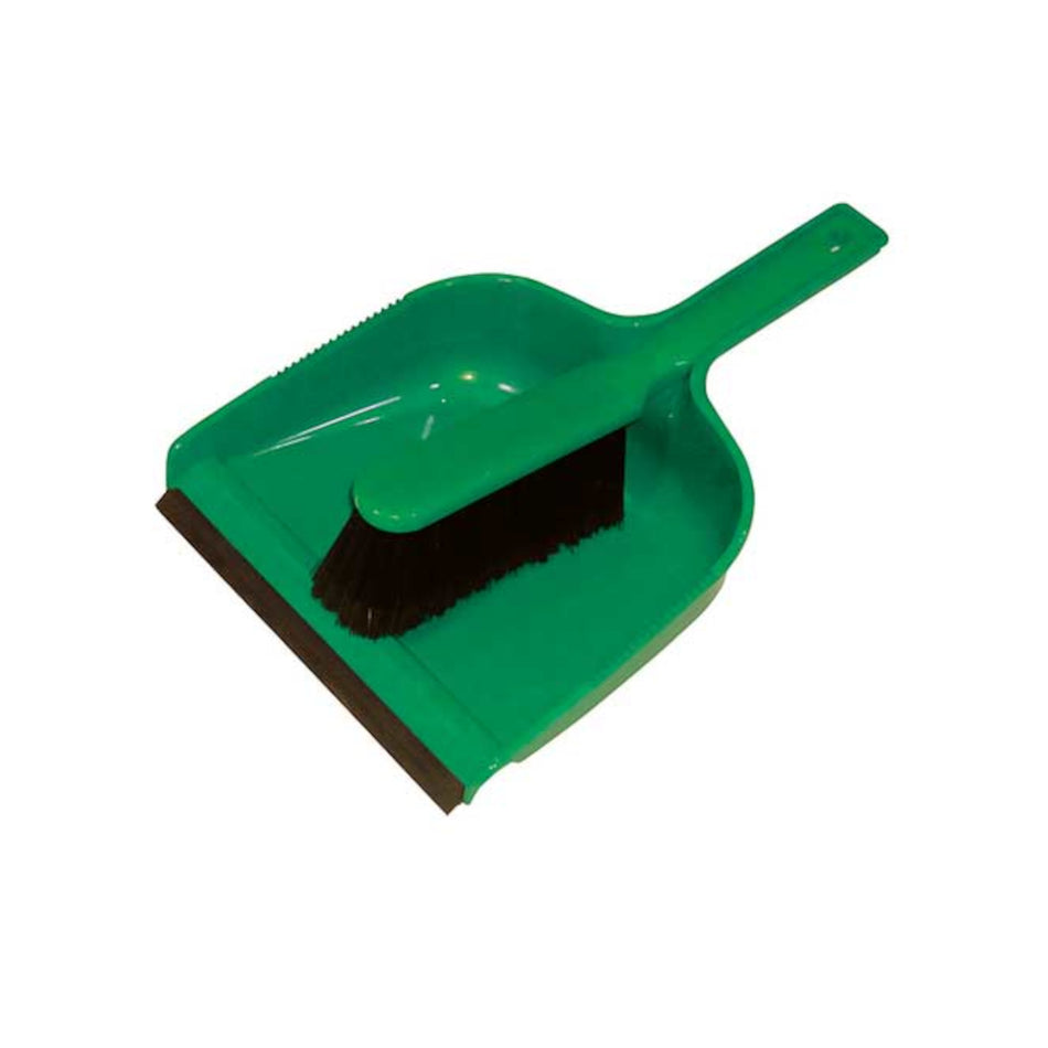 Hygiene Dustpan & Soft Hand Brush - Green