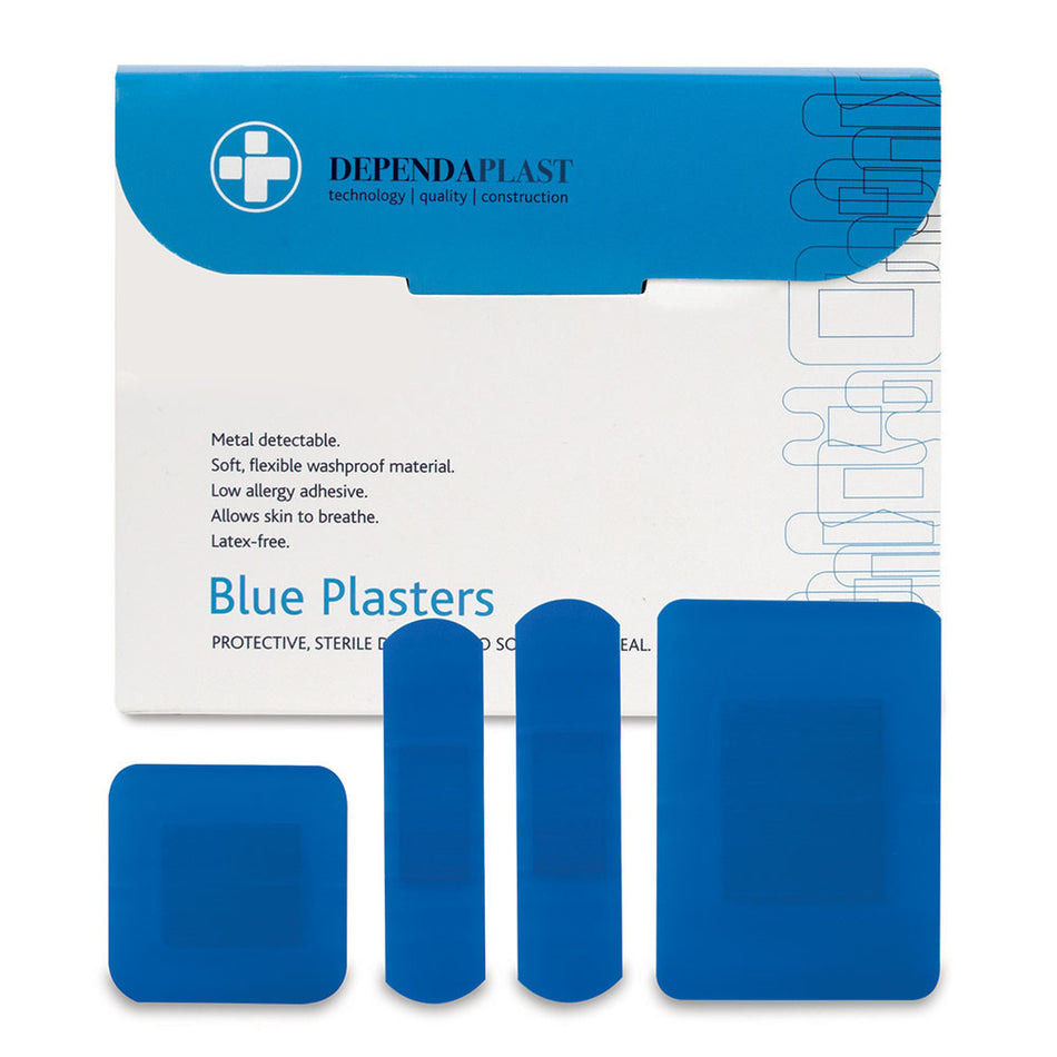 Dependaplast Blue Plasters – Box of 100