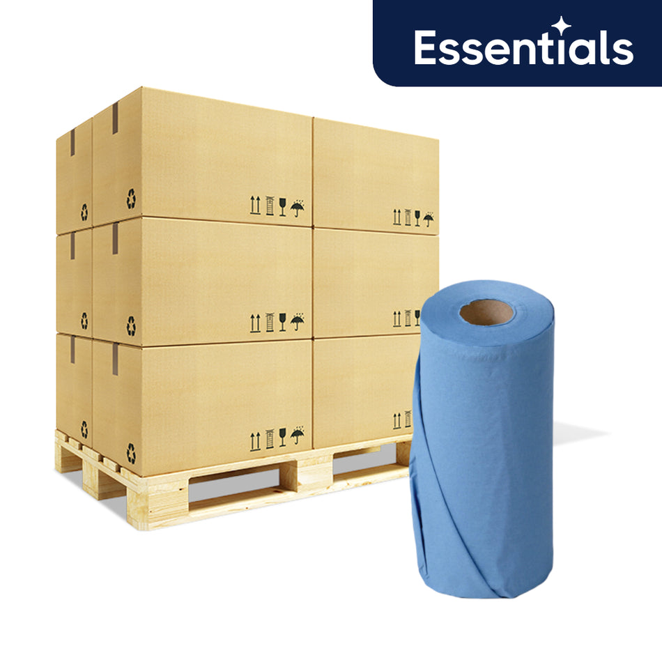 Essential Hygiene Roll 250mm Rolls - Blue - Pack of 18 (36 Cases - Full Pallet)