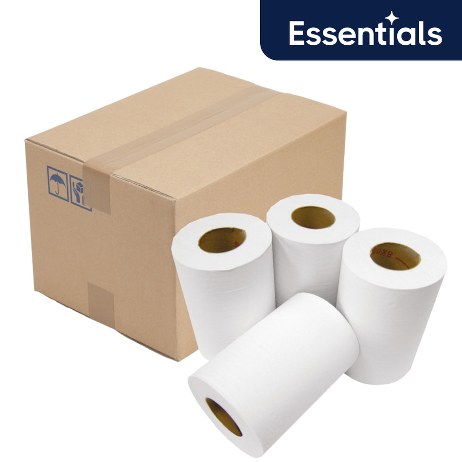 Essential Hygiene Roll 250mm Rolls - White - Pack of 18 (3 Cases)