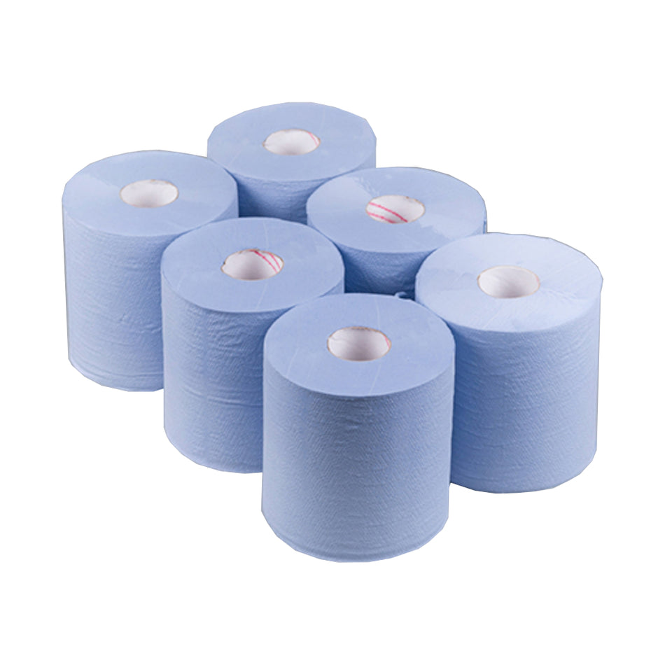 Centrefeed Roll - Blue - 1ply - 300m - Pack of 6