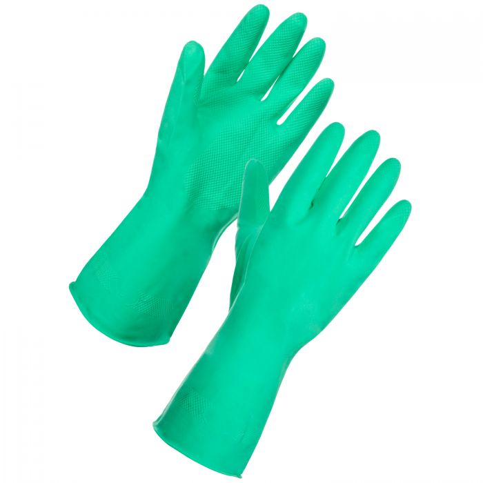 Rubber Washing Up Glove Green - (M)