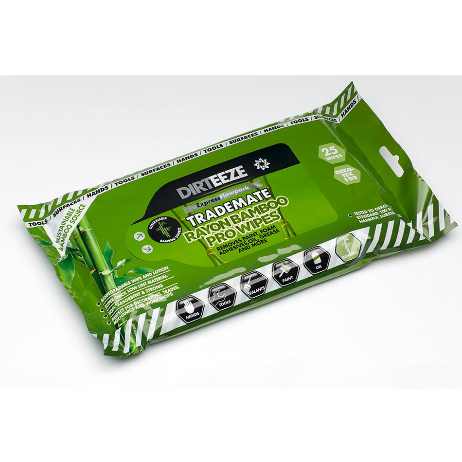 Dirteeze Rayon Bamboo Pro Wipes - Pack of 25