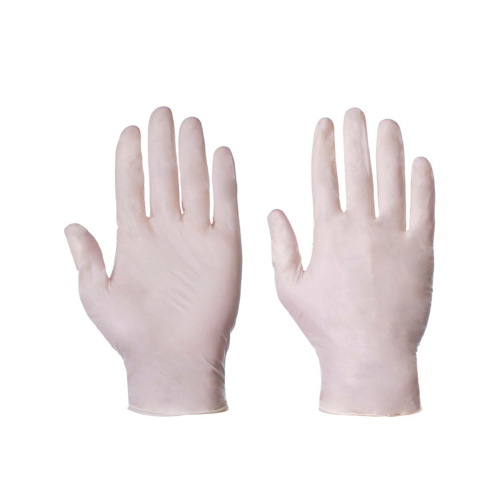 Latex Powder Free Disposable Gloves - Box of 100 - (M)