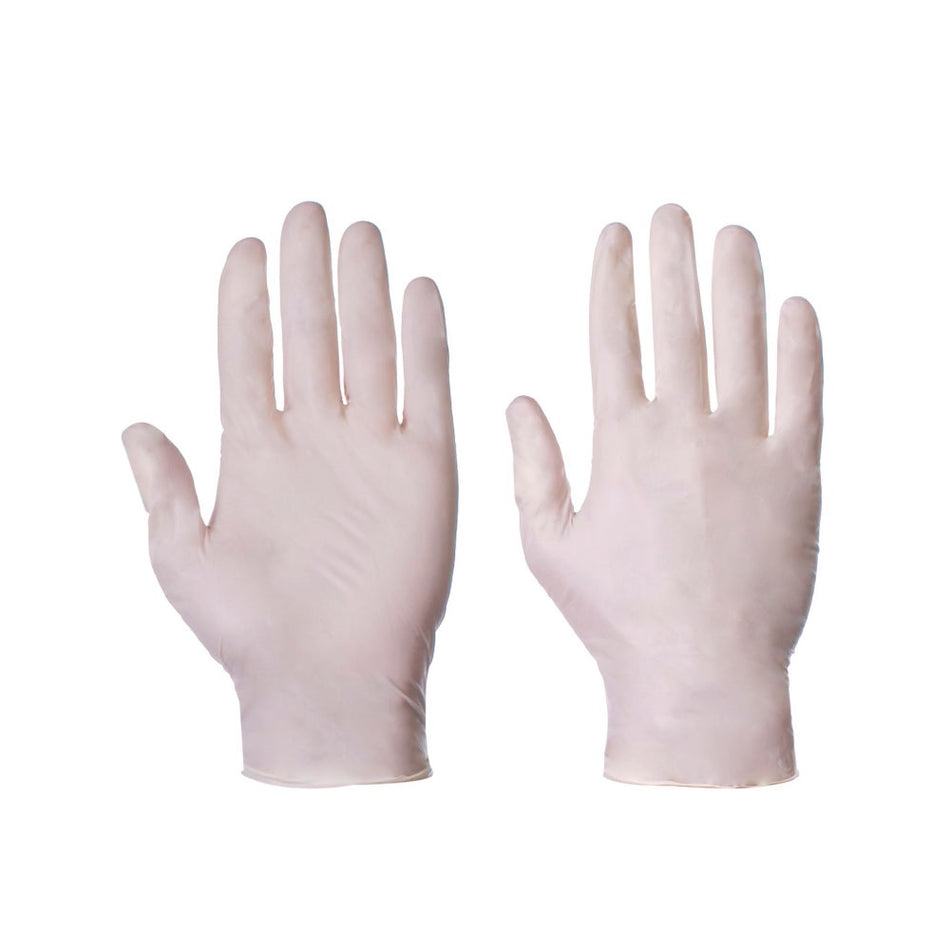 Latex Powder Free Disposable Gloves - Box of 100 - (S)