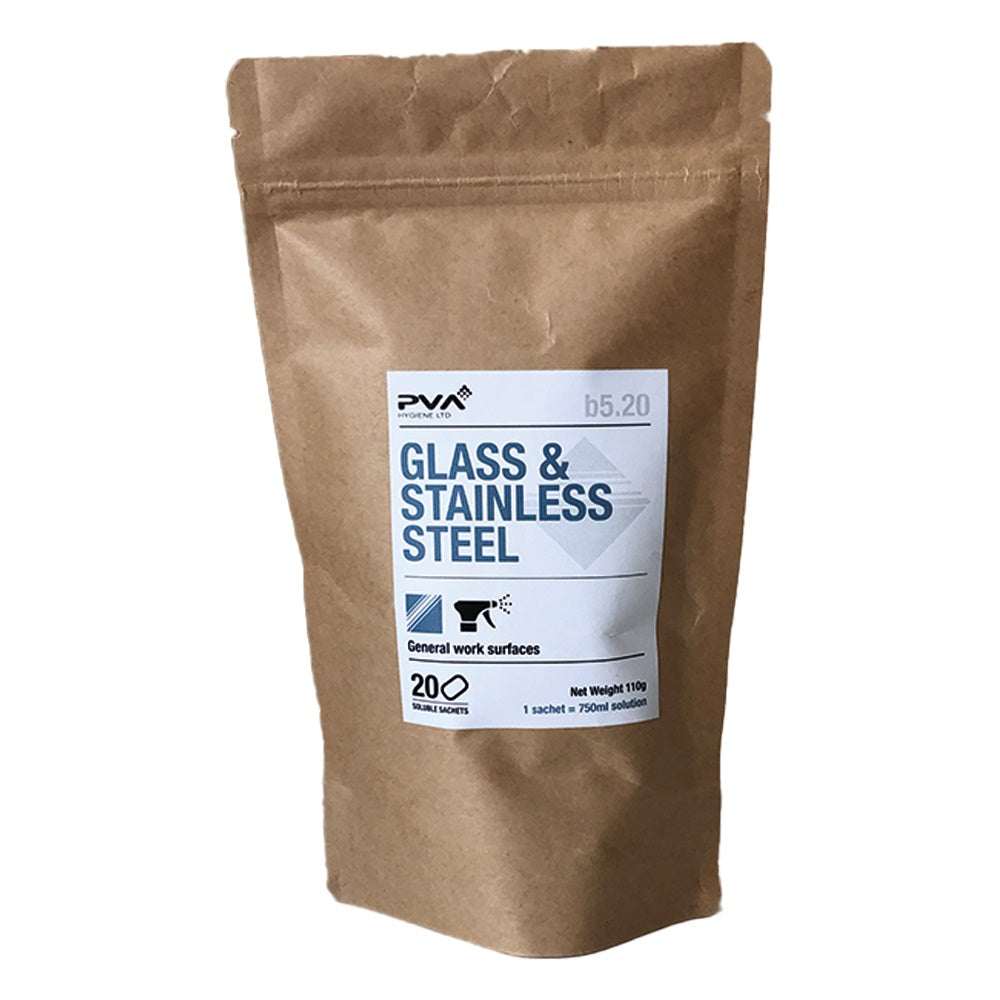 PVA Glass & Stainless Steel - Pack of 20 Sachets