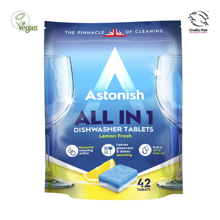Astonish All in One Dishwasher Tablets - Pack of 42