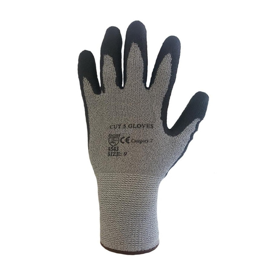 PU Coated Cut Level C Glove - Grey - Size 9