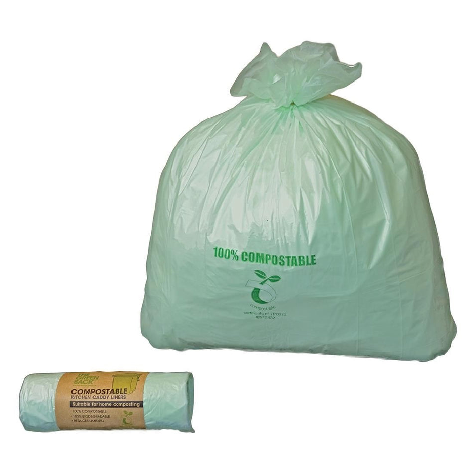 Compostable Small Caddie Liners  - 10 Litre - Roll of 20