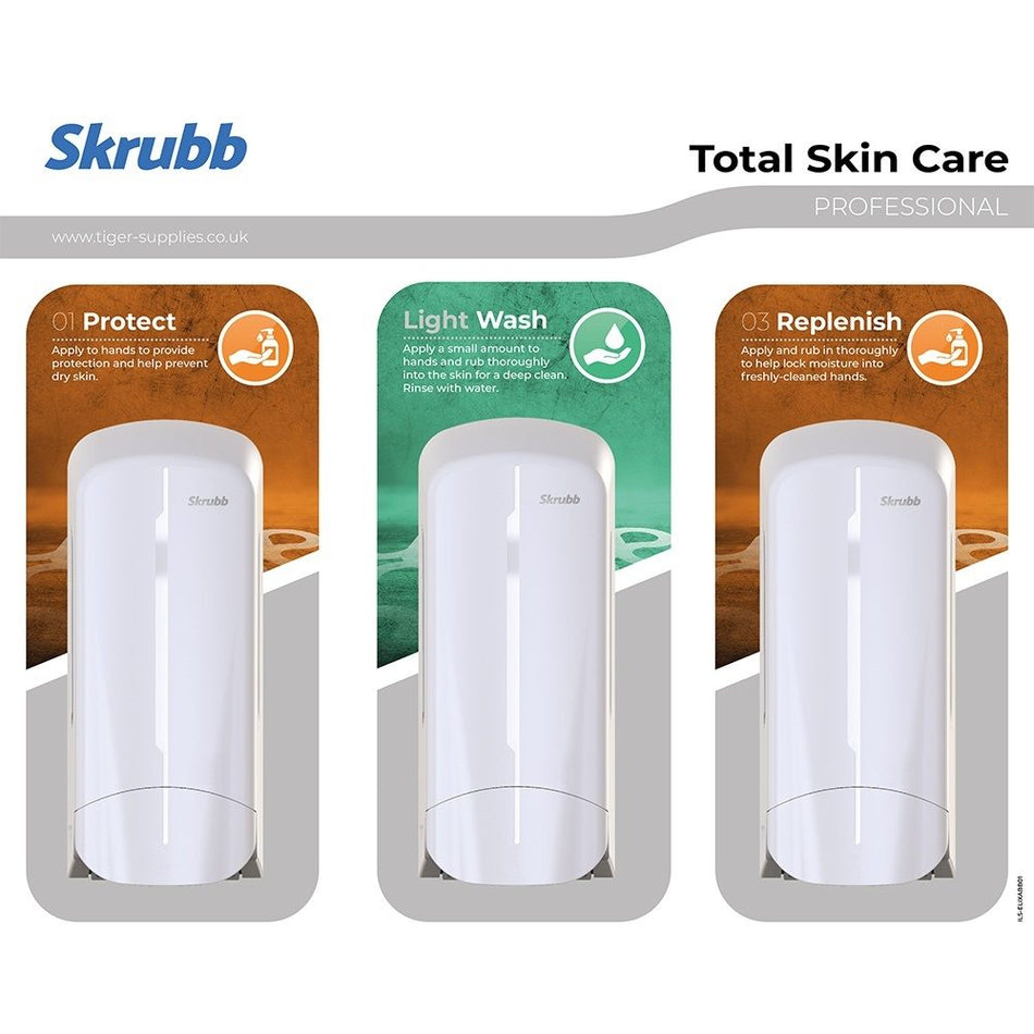 Skrubb SkinCare Centre 3 Heavy with 3 x 1L Dispensers