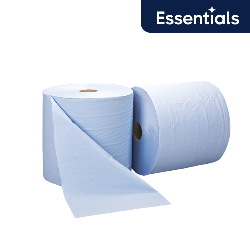 Essential Centrefeed Hand Towels - Blue - Pack of 6