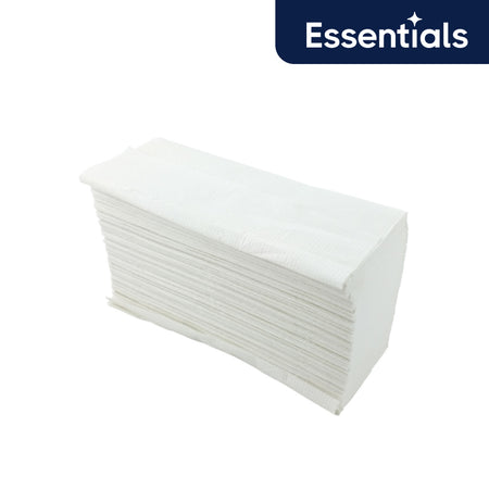 Essential Z-Fold Hand Towels - White - 2 Ply - Pack of 3,000