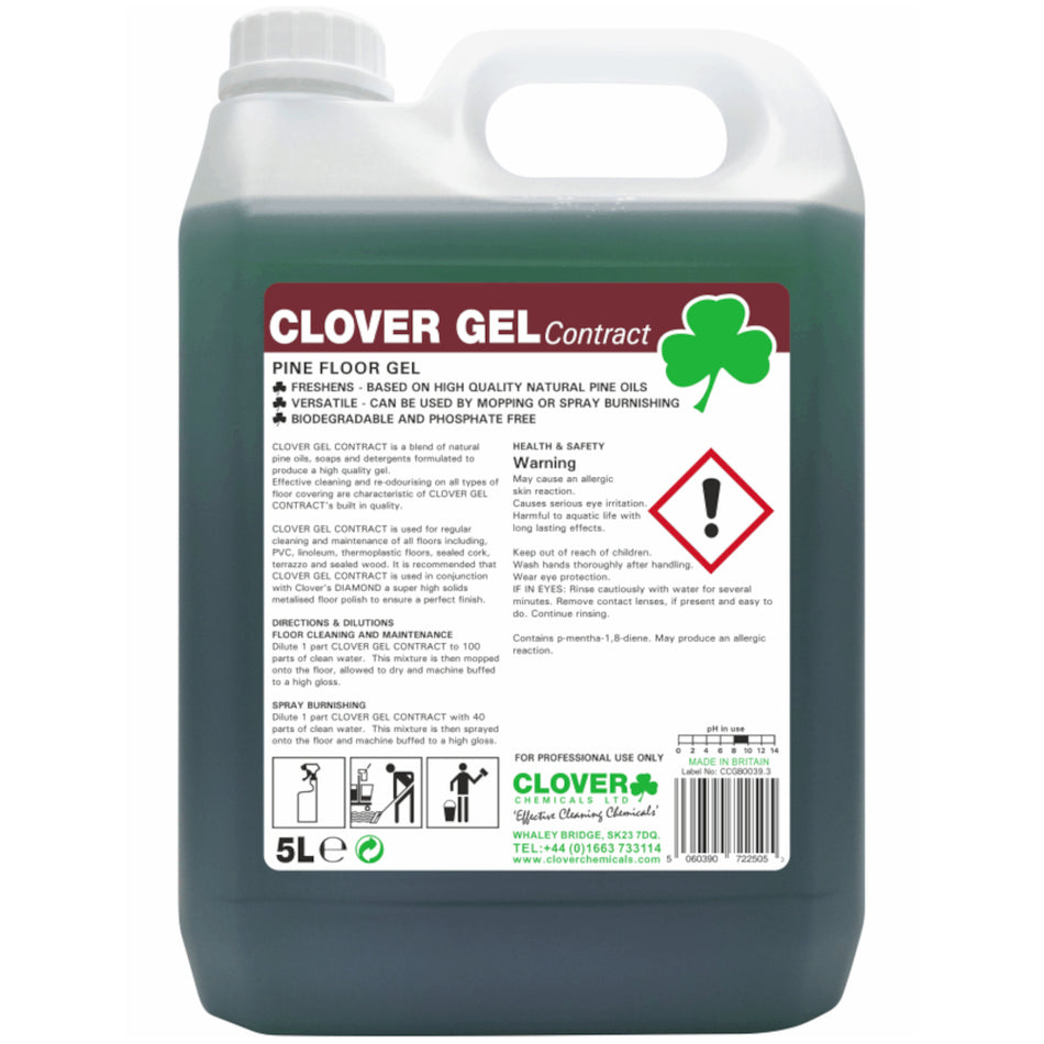 Clover Gel Contract Pine Floor Gel - 5 Litre
