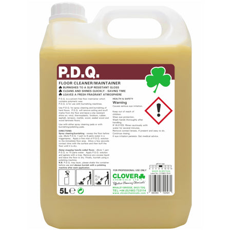 Clover P.D.Q Floor Cleaner/ Polish Maintainer – 5 Litre