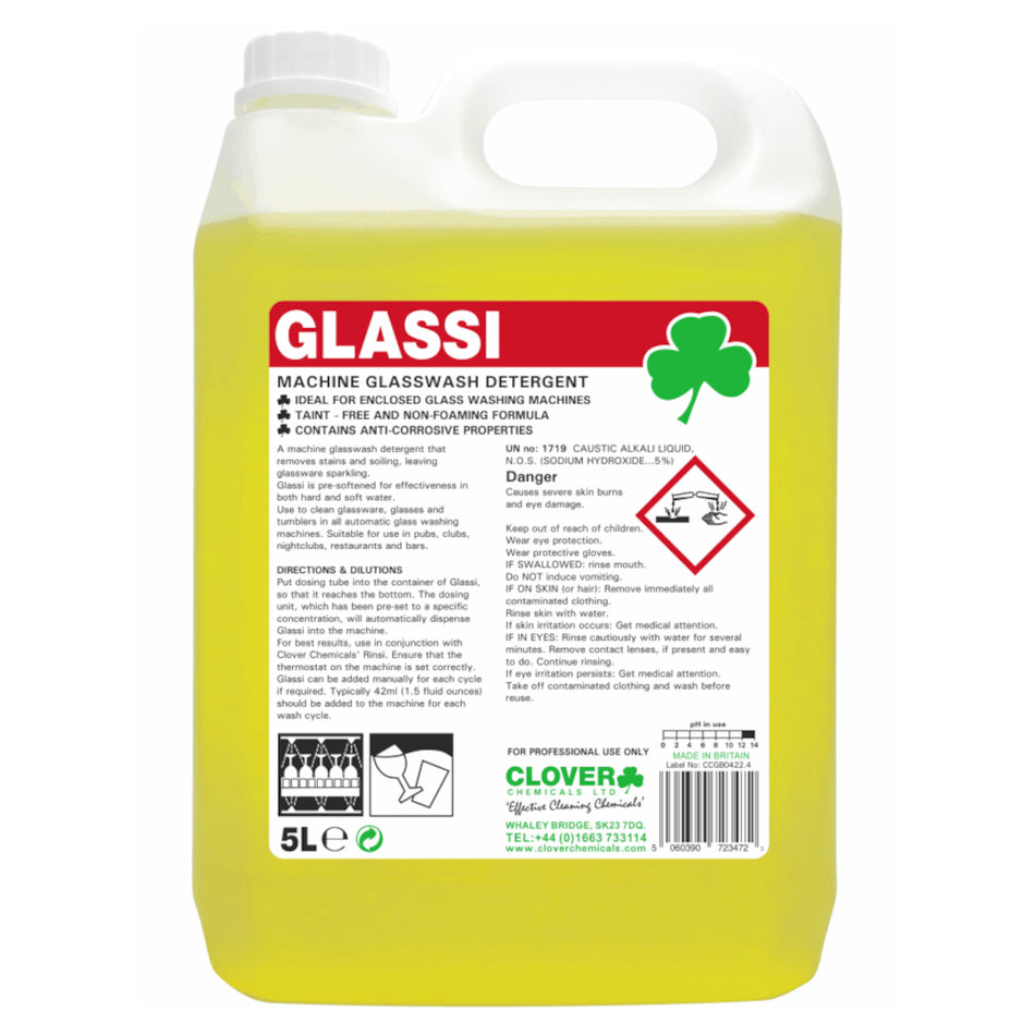 Clover Glassi 328 Machine Glasswash Detergent - 5 Litre