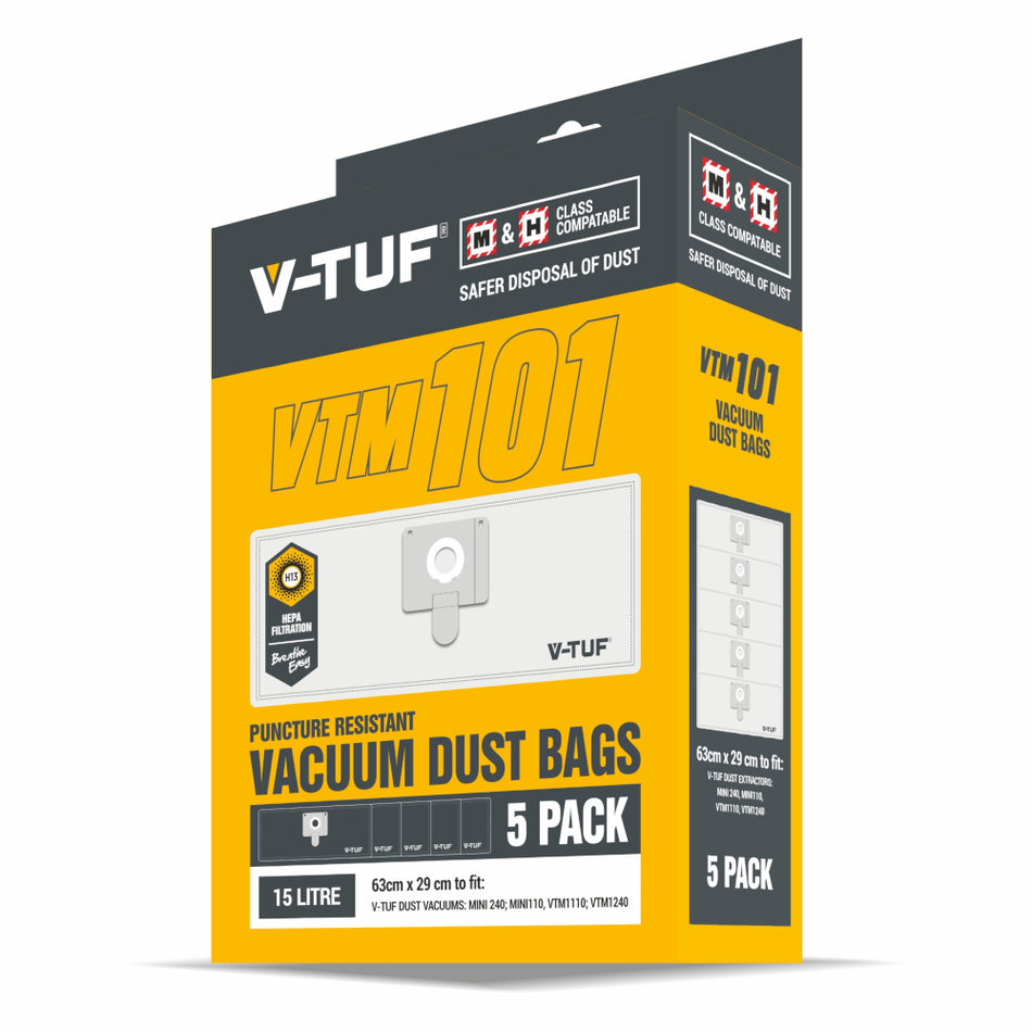V-TUF Dust Extractor Bags - Pack of 5