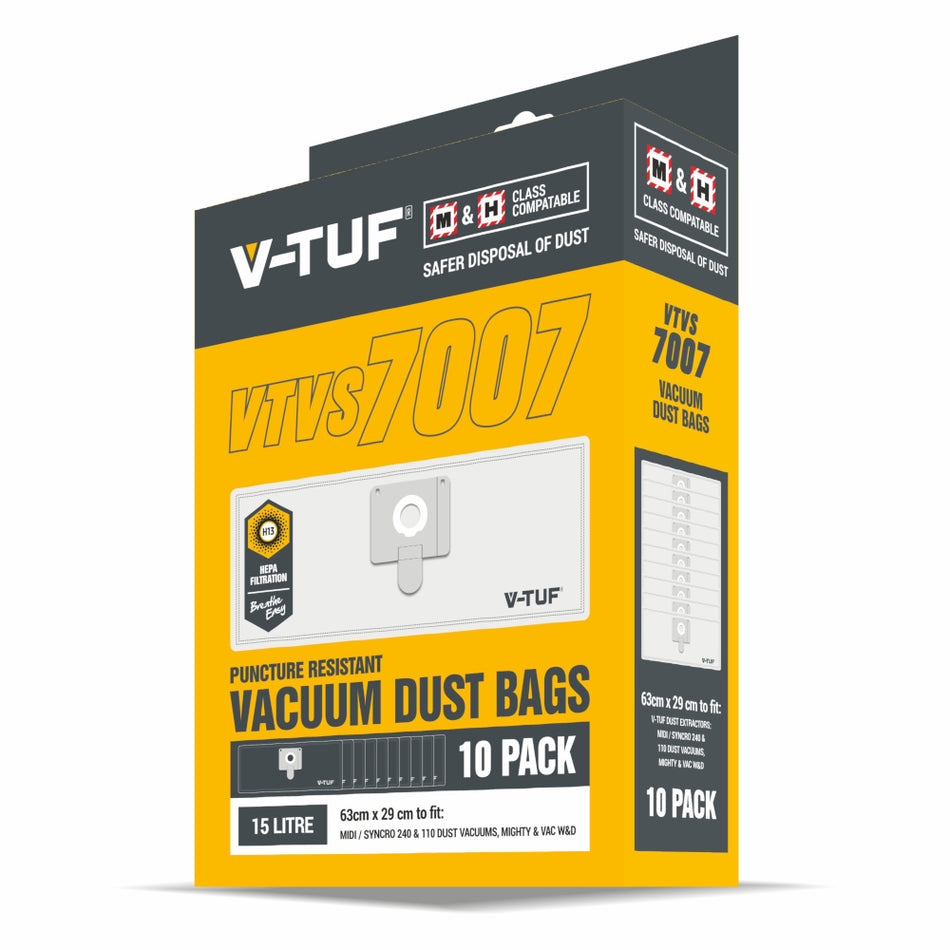 V-TUF H-Class Vacuum Bags - Pack of 10